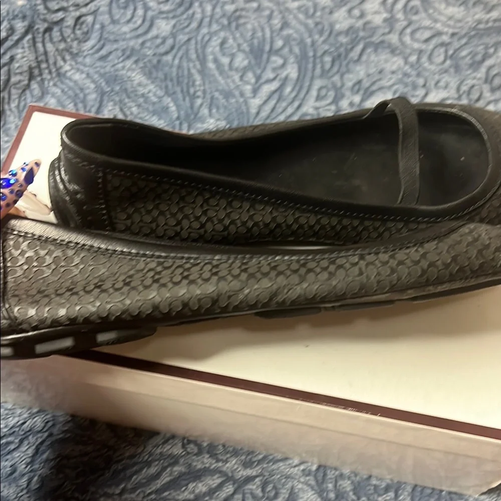 Coach Black Signature Ballet Flats
